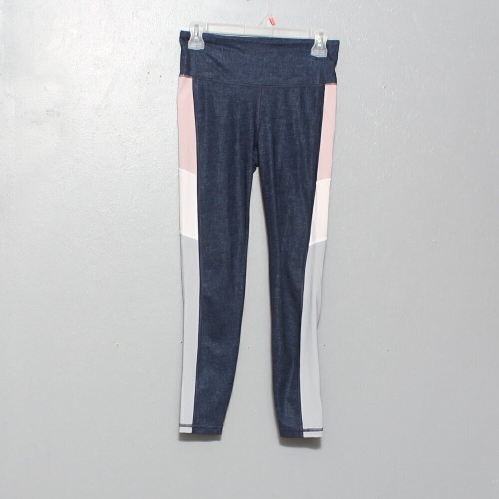 Gap fit blackout technology blue pink white panel leggings